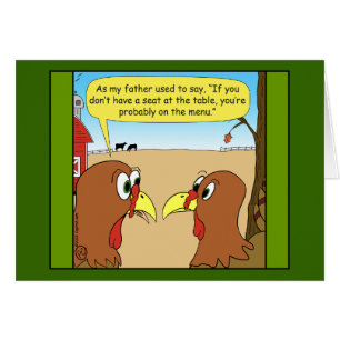1606 Seat at the Thanksgiving table cartoon
