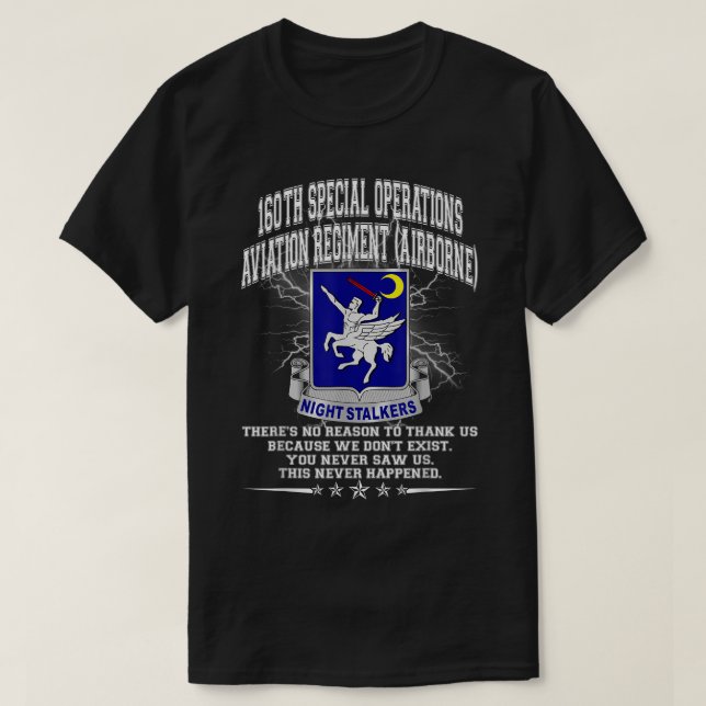 160th Special Operations Aviation Regiment  T-Shirt (Design Front)