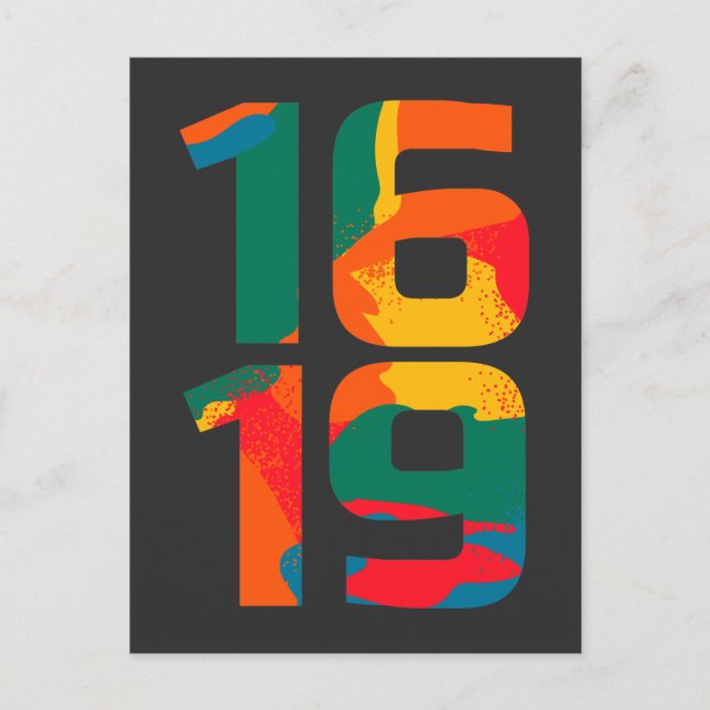 1619 Our Ancestors Pride African Black History Postcard (Front)