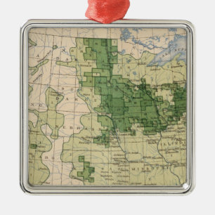 161 Barley/sq mile Metal Tree Decoration