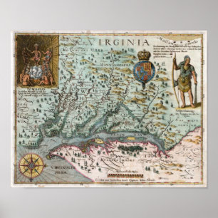 1627 Virginia Map Poster