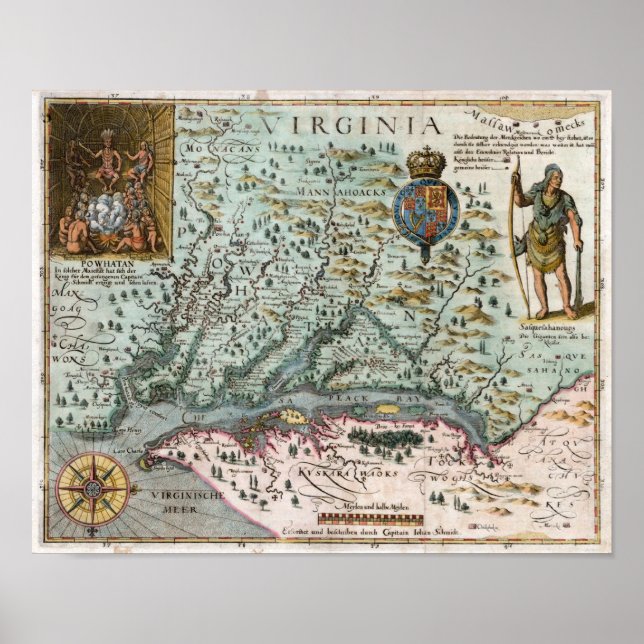 1627 Virginia Map Poster (Front)