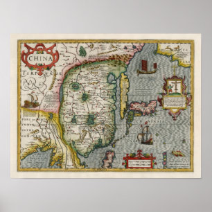 1633 China Map Poster