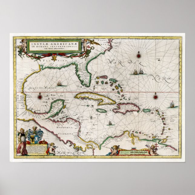 1635 Caribbean and Central America Poster (Front)