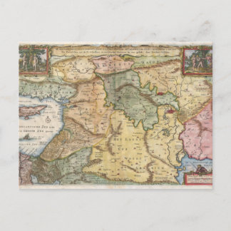 1657 Visscher Map of the Holy Land Postcard