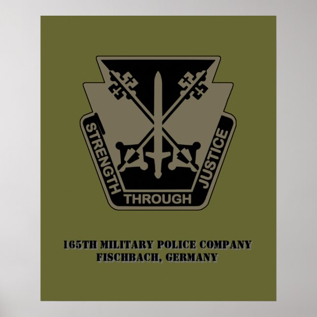 165th Military Police Co Poster (Front)