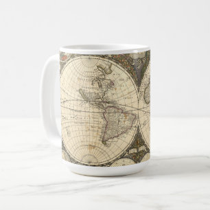 1660 World Map by Frederick de Wit Coffee Mug