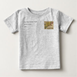 1685 Map - New Belgium, The New World, New England Baby T-Shirt