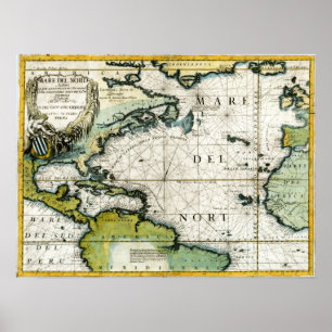 1691 Atlantic Nautical Chart