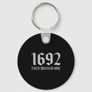1692 missed one funny halloween witch dark humour key ring