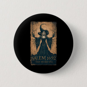 1692 They Missed One Halloween Feminist Witch Tria 6 Cm Round Badge