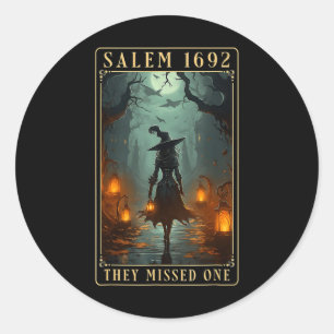 1692 They Missed One Halloween Witch Classic Round Sticker