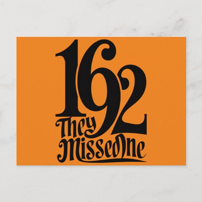 1692 They Missed One Witch Halloween Spooky Season Postcard (Front)