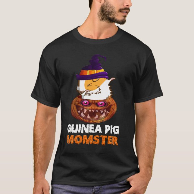 169 Guinea Pig Momster Pumpkin Monster Funny Hallo T-Shirt (Front)
