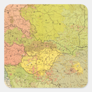 16 a European ethnographic Square Sticker