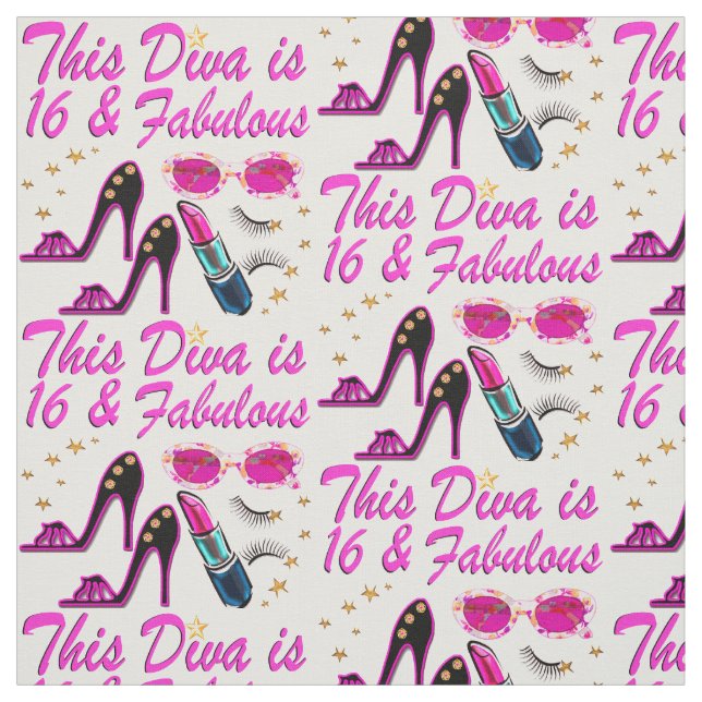 16 AND FABULOUS DIVA FABRIC (Swatch)