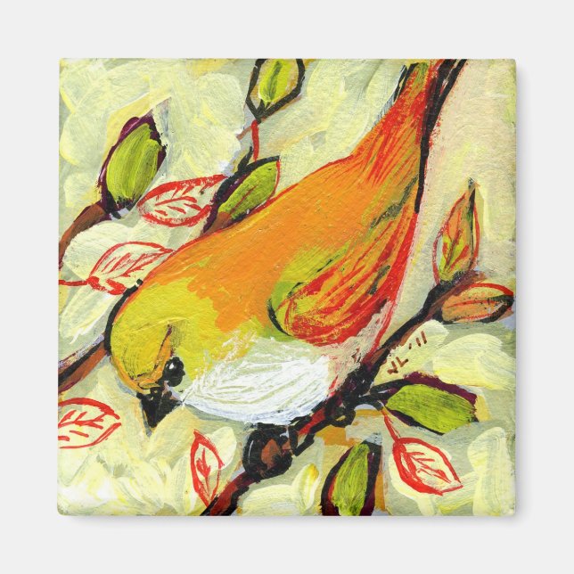 16 Birds, No 4 - Square Magnet (Front)