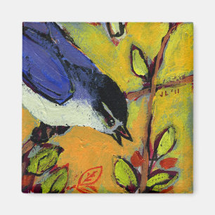 16 Birds, No 9 - Square Magnet