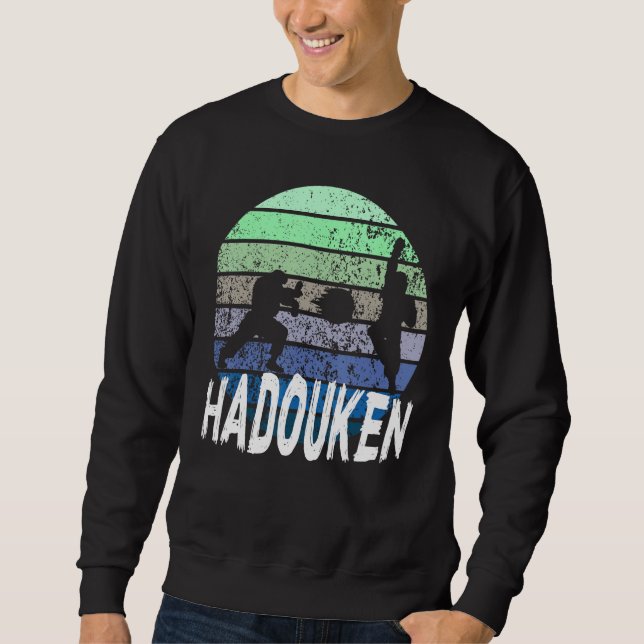 16 bit Retro HADOUKEN Fighter 4 Sweatshirt (Front)