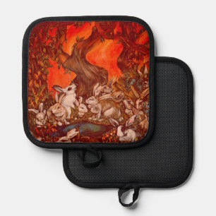 16 Bunnies Pot Holder