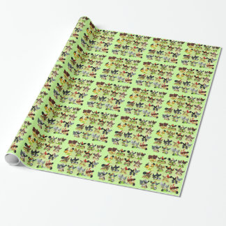16 Chicken Families Wrapping Paper