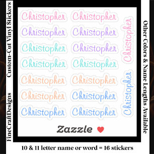 16 Custom Modern 10/11 Letters Name Word Trendy