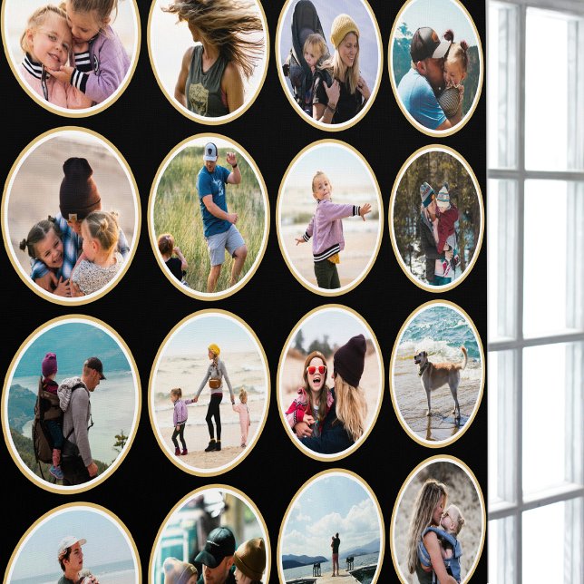 16 Custom Photos & Colour Circle Pattern Black Gol Wallpaper (Creator Uploaded)