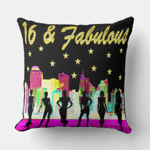 16 & FABULOUS NYC DIVA DESIGN CUSHION