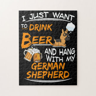 16 I Just Want To Drink Beer And Hang With My Germ Jigsaw Puzzle