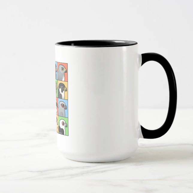 16 North American Raptor Profiles Mug (Right)