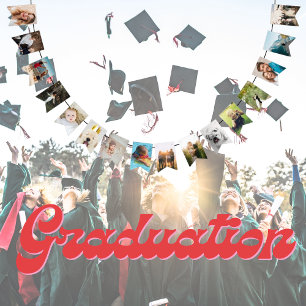 16 own photos personalised Graduation Party  Bunting