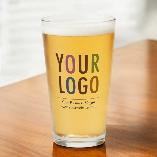 16 oz Custom Pint Glass with Your Logo No Minimum (MISOOK Pint Glass with Logo)