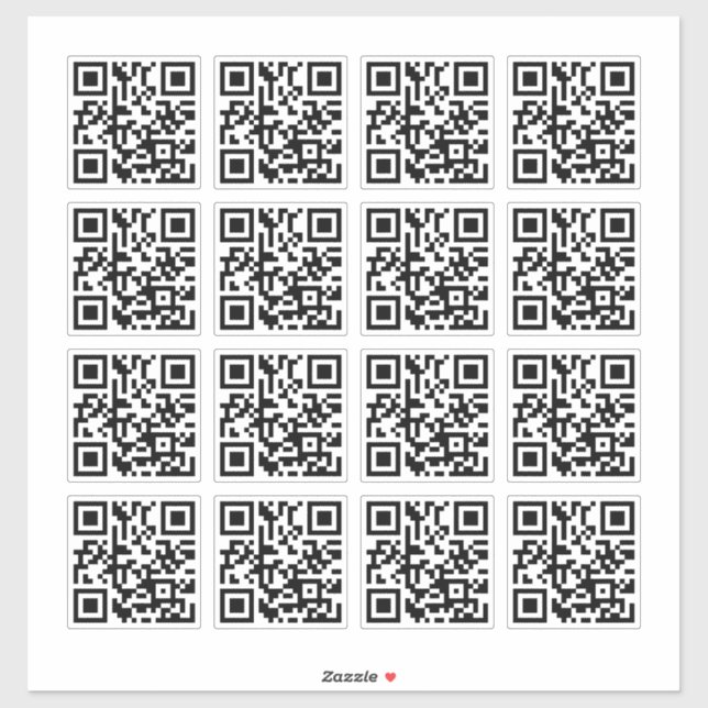 16 Personalised Easy to Make QR Code (Sheet)