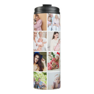16 Photo Collage - 4 Rows 4 Columns - Script Name Thermal Tumbler