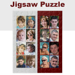 16 photo collage burgundy and grey jigsaw puzzle<br><div class="desc">Piece together your favourite memories with this 16-photo custom jigsaw puzzle! Perfect for family game nights, this personalised puzzle showcases your cherished snapshots in vibrant, high-quality printing. Whether it’s vacation highlights, pet antics, or milestone moments, each piece connects to tell your unique story. Made from durable materials, it’s a thoughtful...</div>