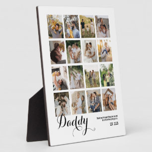 16 Photo Collage Daddy Pictures Keepsake Plaque