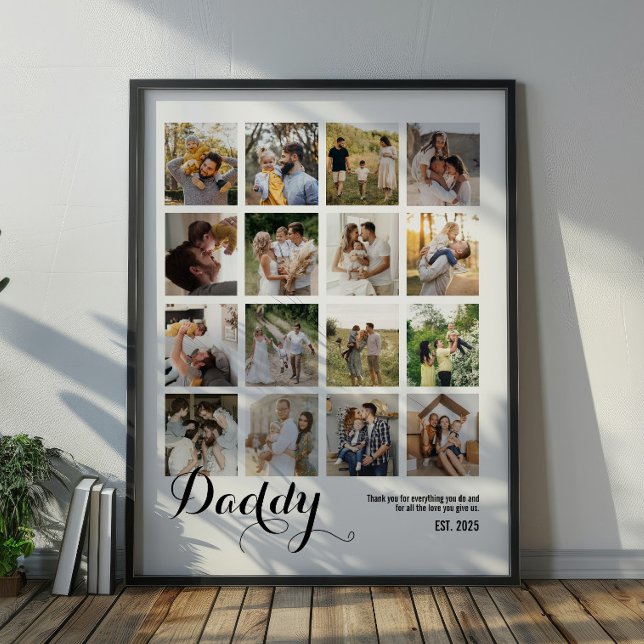 16 Photo Collage Daddy Pictures Keepsake Poster (Creator Uploaded)