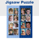 16 photo collage light and dark blue jigsaw puzzle<br><div class="desc">Piece together your favourite memories with this 16-photo custom jigsaw puzzle! Perfect for family game nights, this personalised puzzle showcases your cherished snapshots in vibrant, high-quality printing. Whether it’s vacation highlights, pet antics, or milestone moments, each piece connects to tell your unique story. Made from durable materials, it’s a thoughtful...</div>