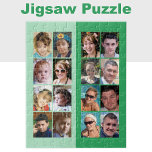 16 photo collage light and dark green jigsaw puzzle<br><div class="desc">Piece together your favourite memories with this 16-photo custom jigsaw puzzle! Perfect for family game nights, this personalised puzzle showcases your cherished snapshots in vibrant, high-quality printing. Whether it’s vacation highlights, pet antics, or milestone moments, each piece connects to tell your unique story. Made from durable materials, it’s a thoughtful...</div>