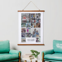 16 Photo Collage Montage and Text - Can Edit White