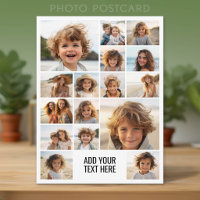 16 Photo Collage Montage and Text - Can Edit White