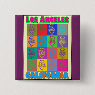 16 Surfers Los Angeles Button