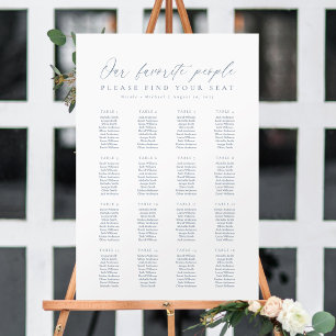 16 Tables Our Favourite People Seating Chart