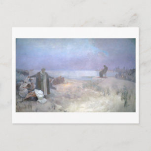 #16 The Last days of Jan Amos Komensky, Mucha Postcard