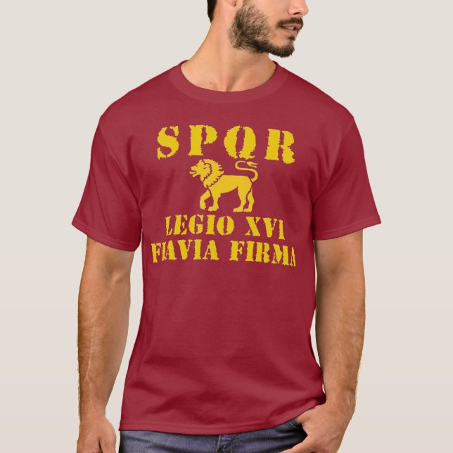 16 Vespasian's 16th Legion - Roman Lion T-Shirt (Front)