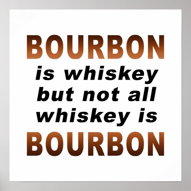 16" X 16" POSTER - Not All Whiskey Is BOURBON! (Front)