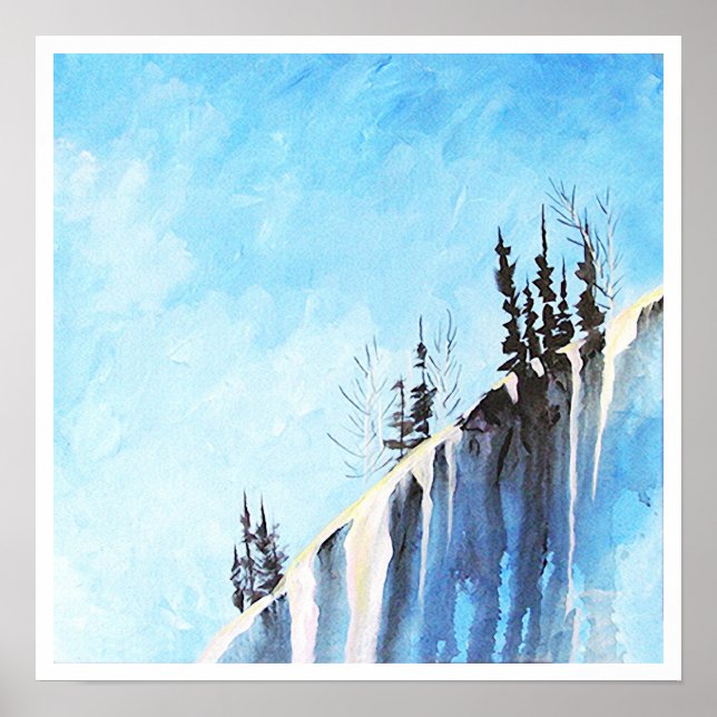 16 x 16 Winter Landscape Snowy Cornice Poster (Front)
