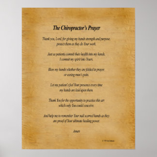 16 x 20 Chiro Prayer Poster
