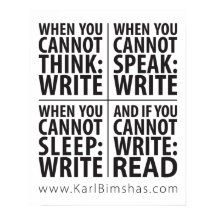 16" x 20" When to Write Poster