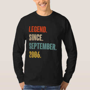 16 Year Old 16th Birthday   Legend Since September T-Shirt